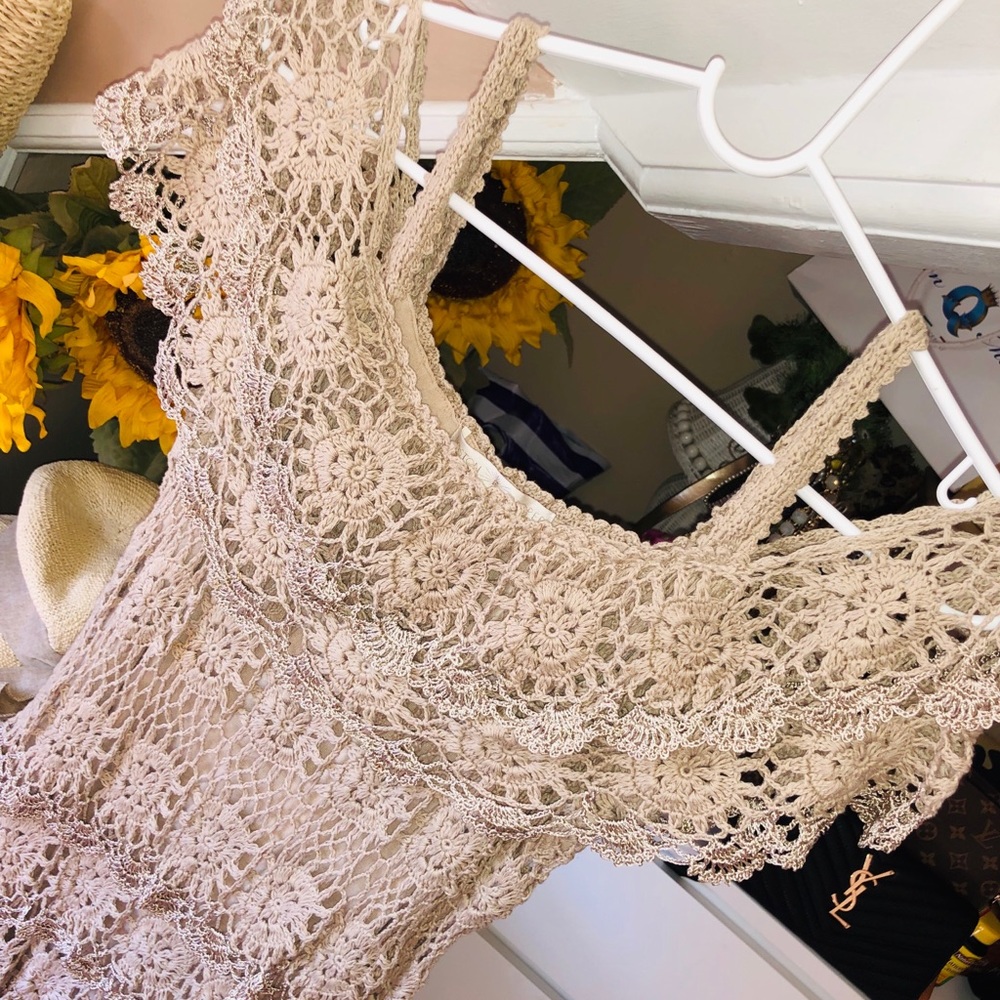 Boston Proper Crochet Dress